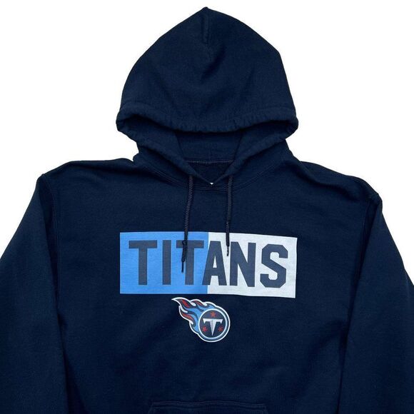 NFL Team Apparel Sweatshirt Men's Medium Blue Tennessee‎ Titans Football Hoodie - Picture 3 of 6